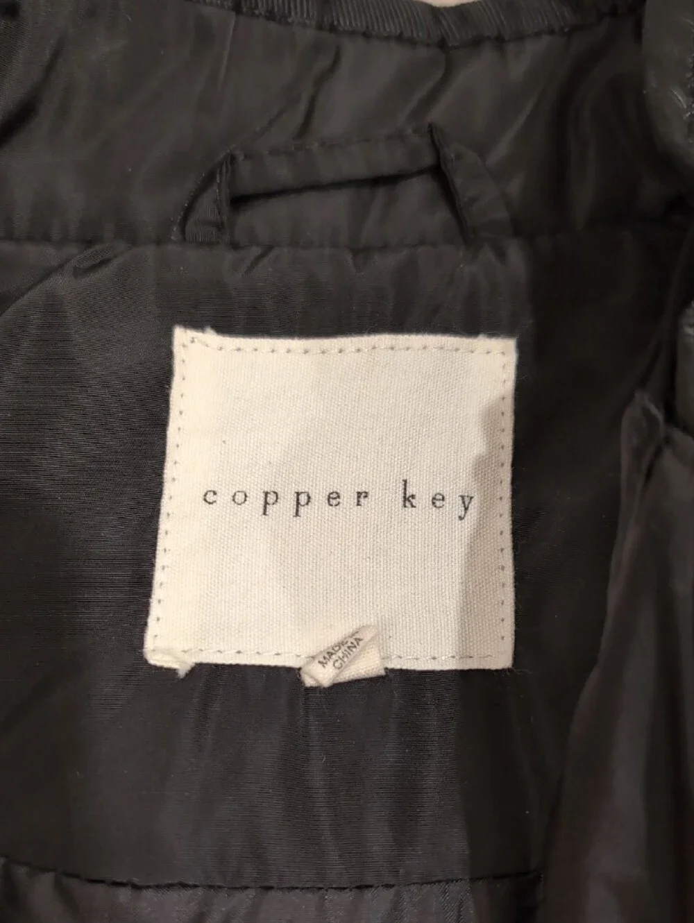 Copper Key Black Quilted Puffer Vest with Gold Hardware